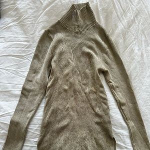 Free People Green Turtleneck
